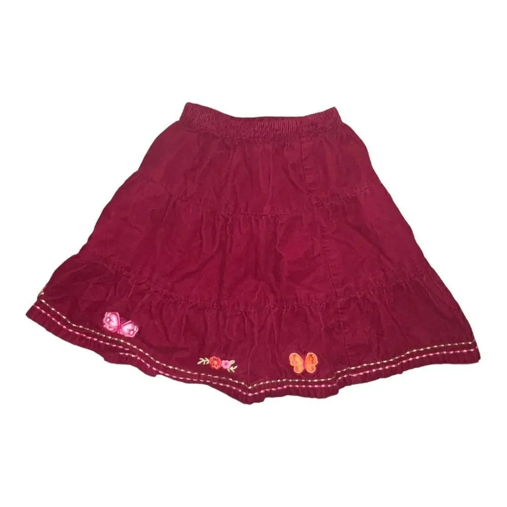 Gymboree Girls Lot of Three Skirts Multicolor Fleece Corduroy Plaid Size 4 EUC